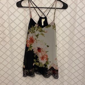 Black floral top